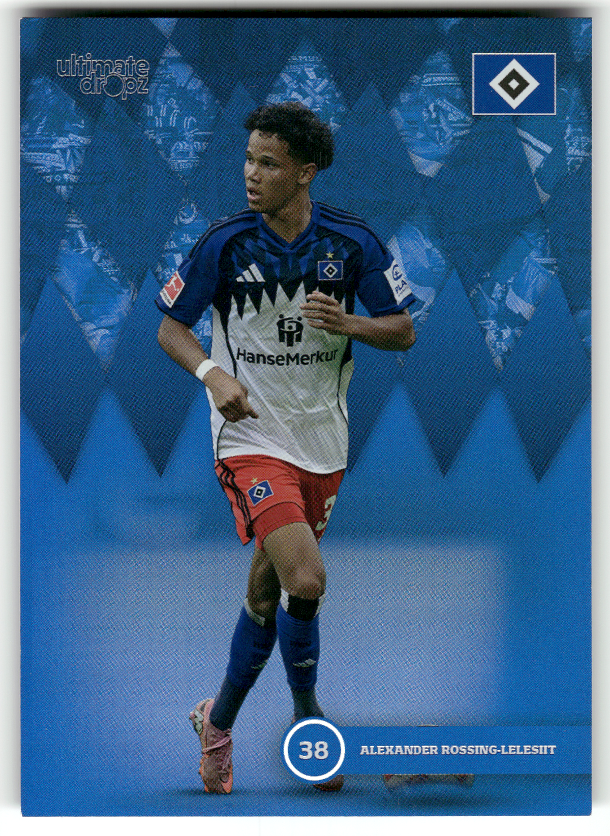 Fußball Alexander Rossing-Lelesiit - 2025 Ultimate Dropz HSV - Hamburger SV #38 Trading Card Original