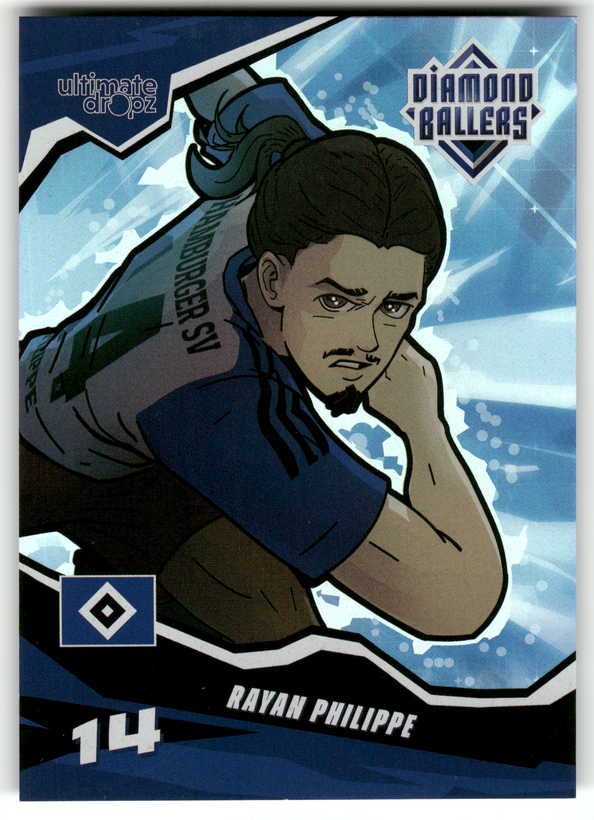 Fußball Rayan Philippe - 2025 Diamond Ballers Ultimate Dropz - Hamburger SV Trading Card Original