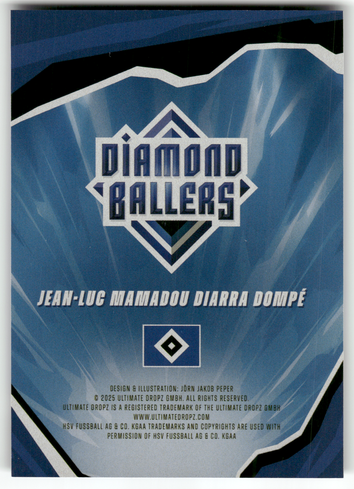 Fußball Jean-Luc Dompé - 2025 Ultimate Dropz Diamond Ballers - Hamburger SV Trading Card Original
