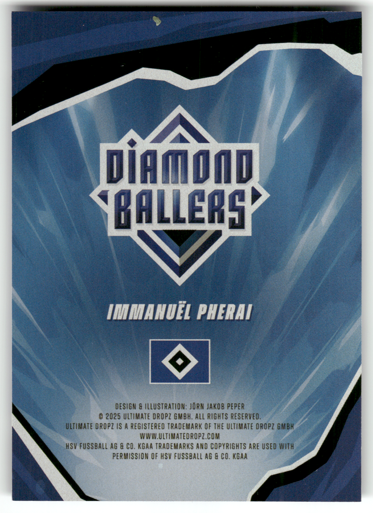 Fußball Immanuël Pherai - 2025 Ultimate Dropz Diamond Ballers - Hamburger SV Trading Card Original