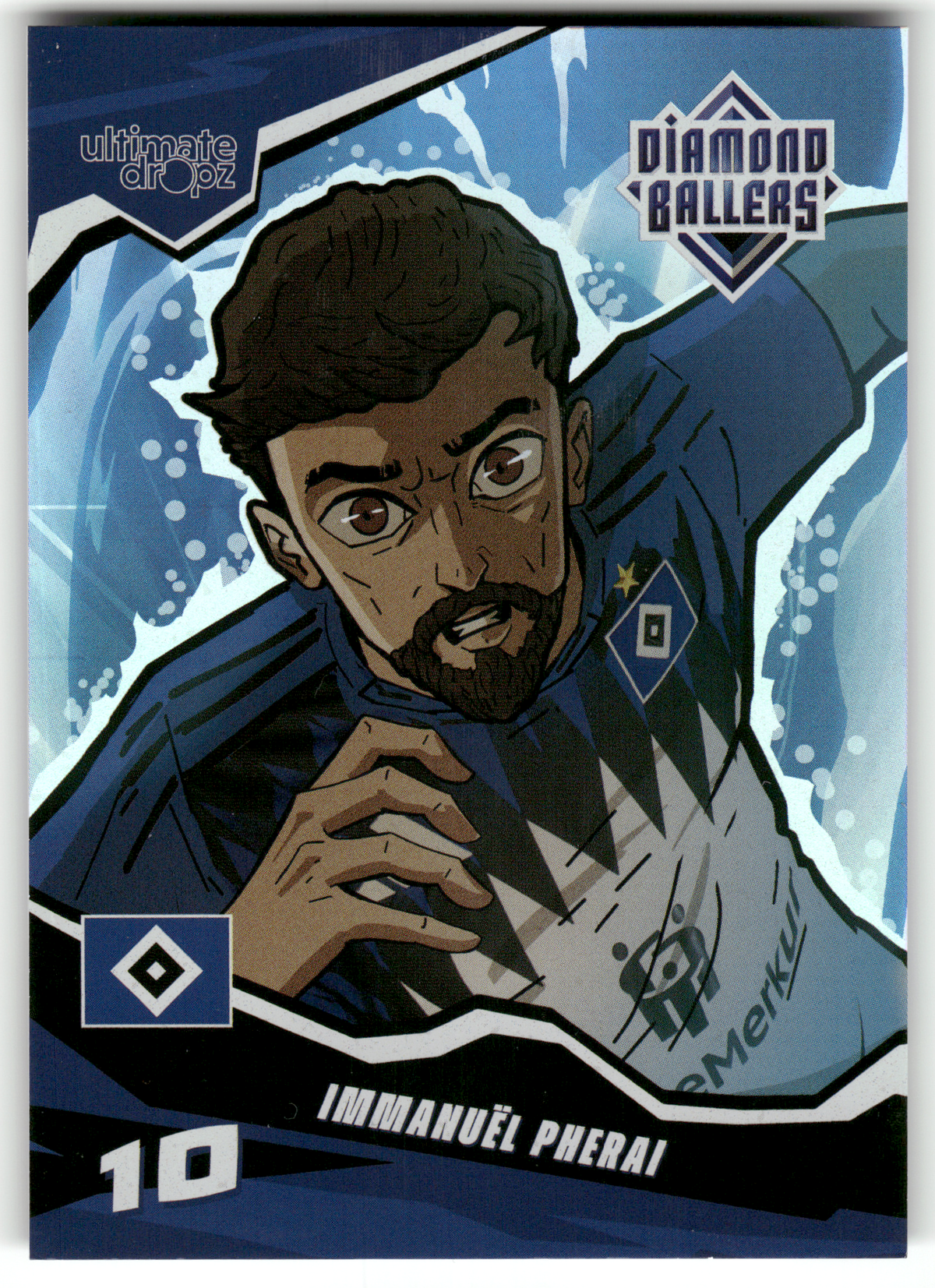 Fußball Immanuël Pherai - 2025 Ultimate Dropz Diamond Ballers - Hamburger SV Trading Card Original