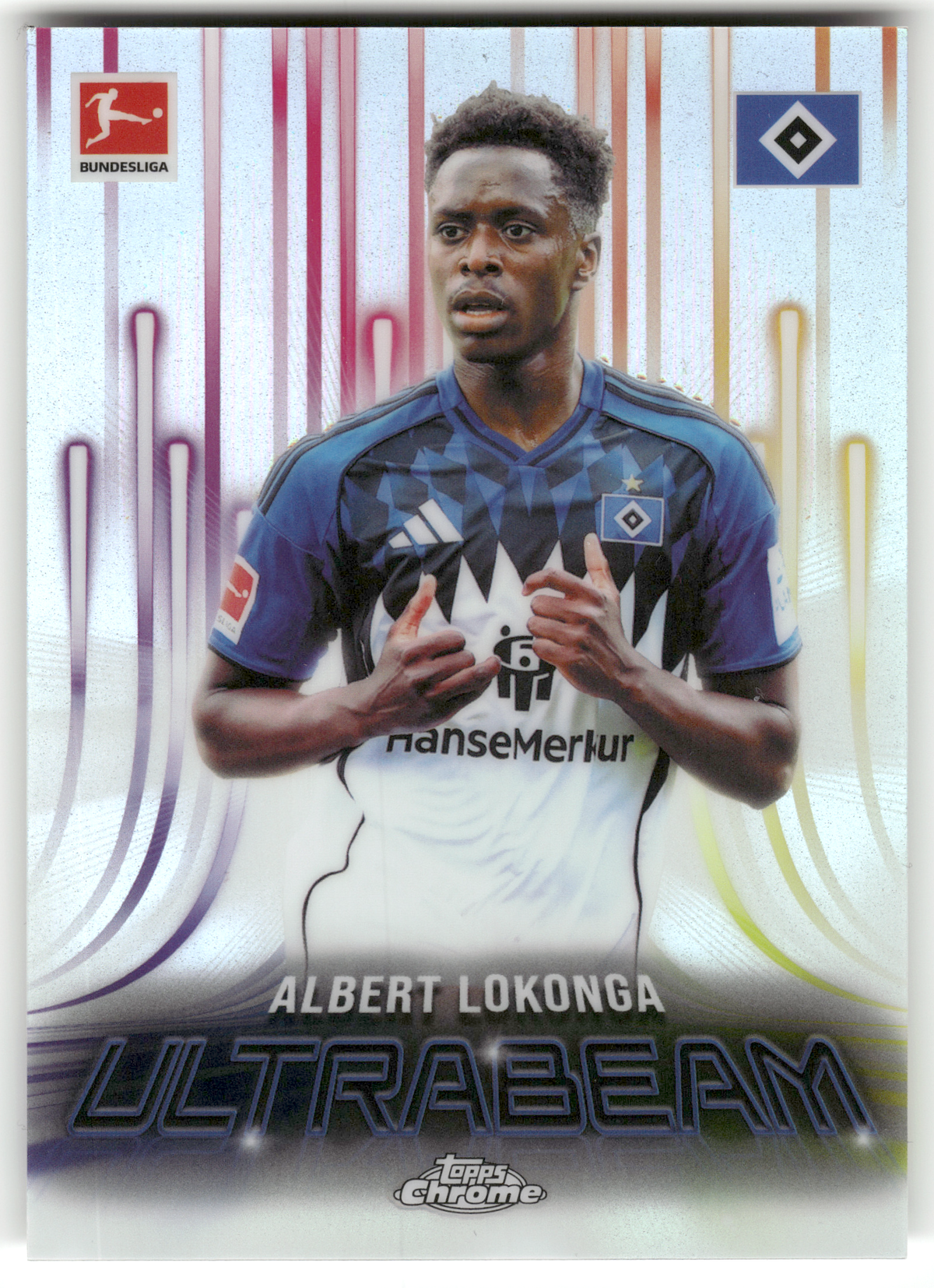 Fußball Albert Lokonga - 2025-26 Topps Chrome Bundesliga - Hamburger SV #UB-5 Trading Card Original