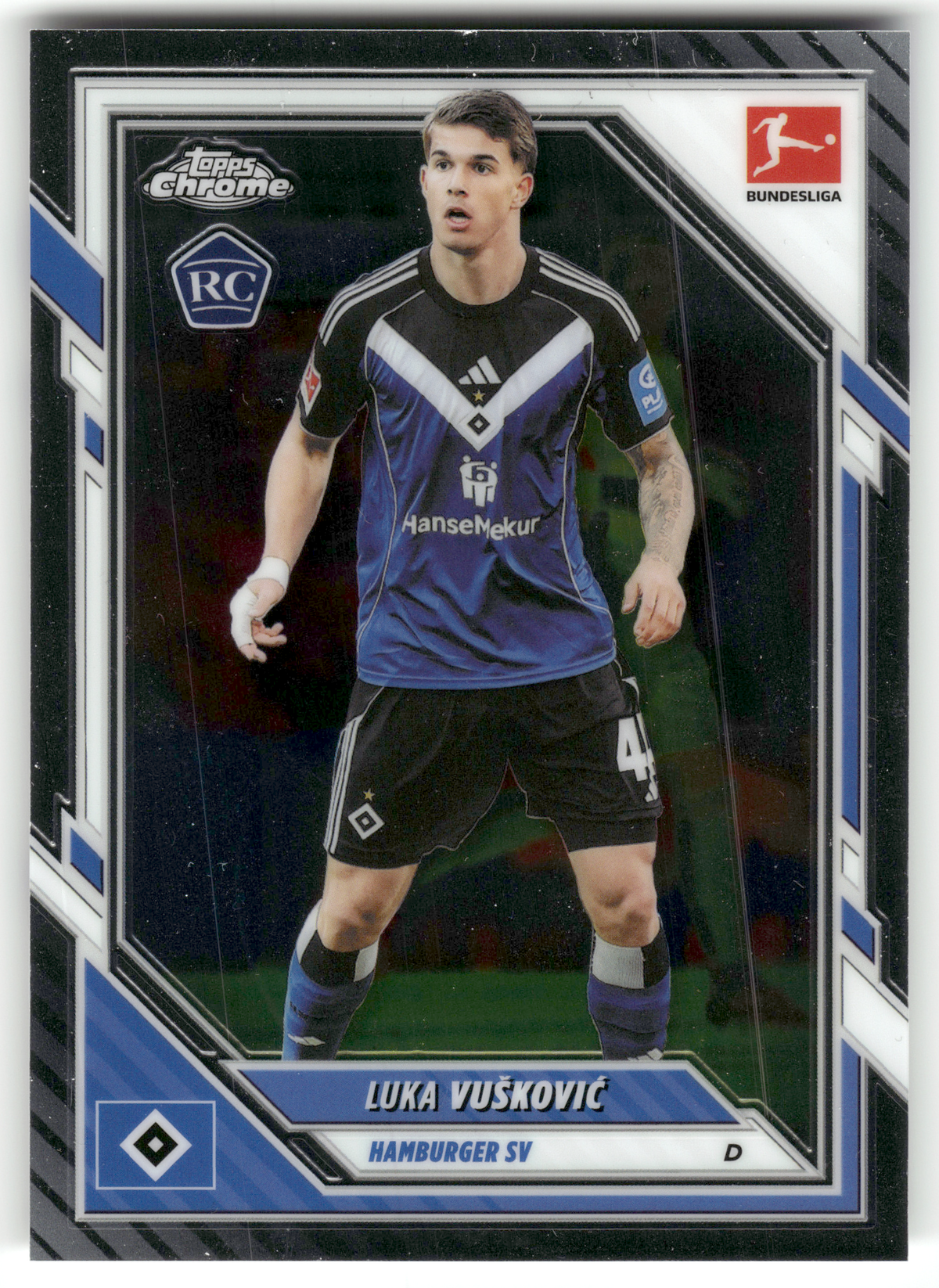 Fußball Luka Vušković Rookie - 2025-26 Topps Chrome Bundesliga - Hamburger SV #35 Trading Card Original