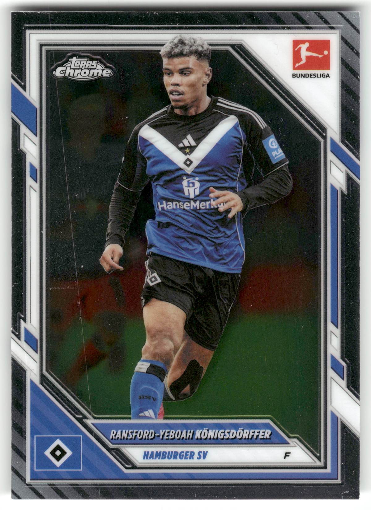 Fußball Ransford-Yeboah Königsdörffer - 2025-26 Topps Chrome Bundesliga - Hamburger SV #39 Trading Card Original