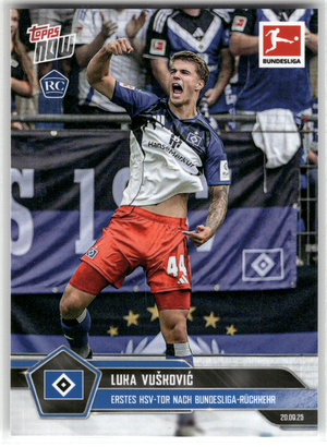 Fußball Luka Vušković Rookie - 2025 Topps Now Bundesliga - Hamburger SV #024 Trading Card Original