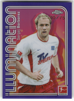 Fußball Sergej Barbarez - 2025-26 Topps Chrome Bundesliga - Illumination Purple /75 - Hamburger SV #ILU-12 Trading Card Original