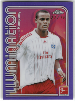 Fußball Vincent Kompany - 2025-26 Topps Chrome Bundesliga - Illumination Purple /75 - Hamburger SV #ILU-4 Trading Card Original