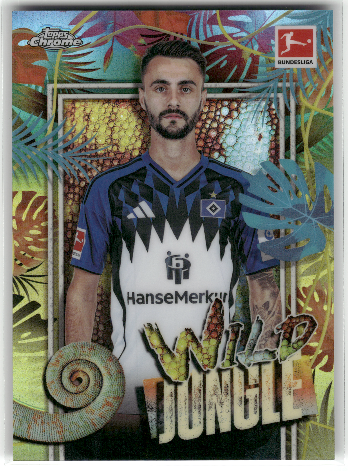 Fußball Fábio Vieira - 2025-26 Topps Chrome Bundesliga - Wild Jungle Snake - Hamburger SV #WJ-12 Trading Card Original