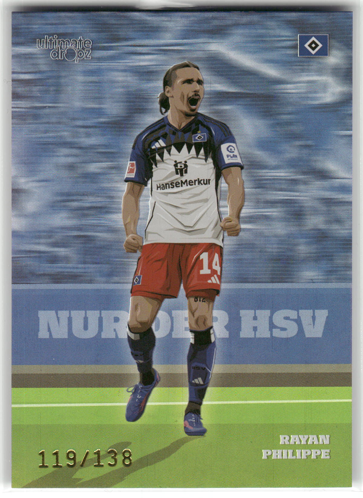 Fußball Rayan Philippe - 2025 Ultimate Dropz HSV - /138 - Hamburger SV Trading Card Original