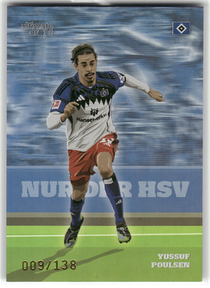 Fußball Yussuf Poulsen - 2025 Ultimate Dropz HSV - /138 - Hamburger SV Trading Card Original