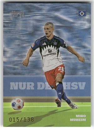 Fußball Miro Muheim - 2025 Ultimate Dropz HSV - /138 - Hamburger SV Trading Card Original