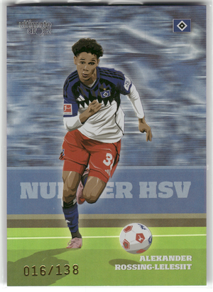 Fußball Alexander Rossing-Lelesiit - 2025 Ultimate Dropz HSV - /138 - Hamburger SV Trading Card Original