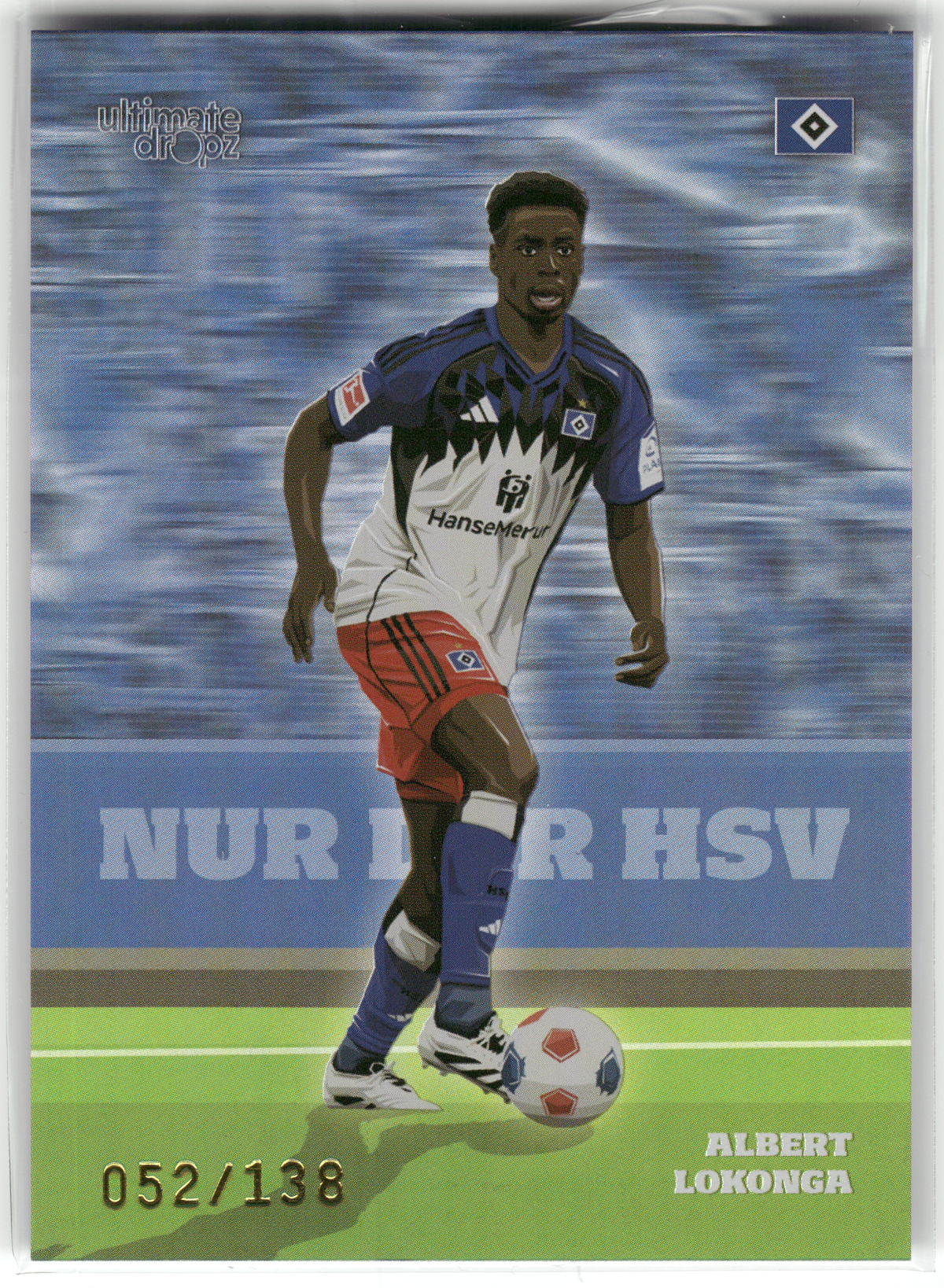 Fußball Albert Lokonga - 2025 Ultimate Dropz HSV - /138 - Hamburger SV Trading Card Original