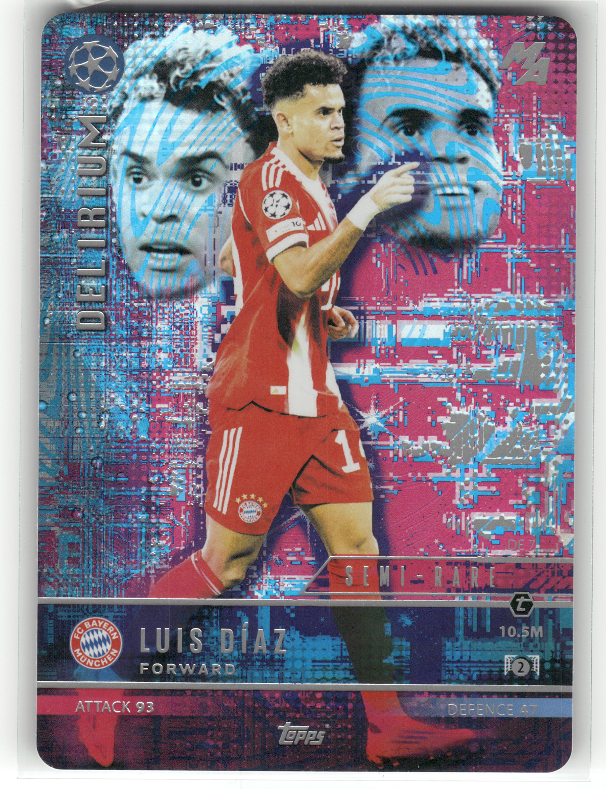 Fußball Luis Díaz - 2025-26 Topps Match Attax UEFA CL - Delirium - FC Bayern München Trading Card Original