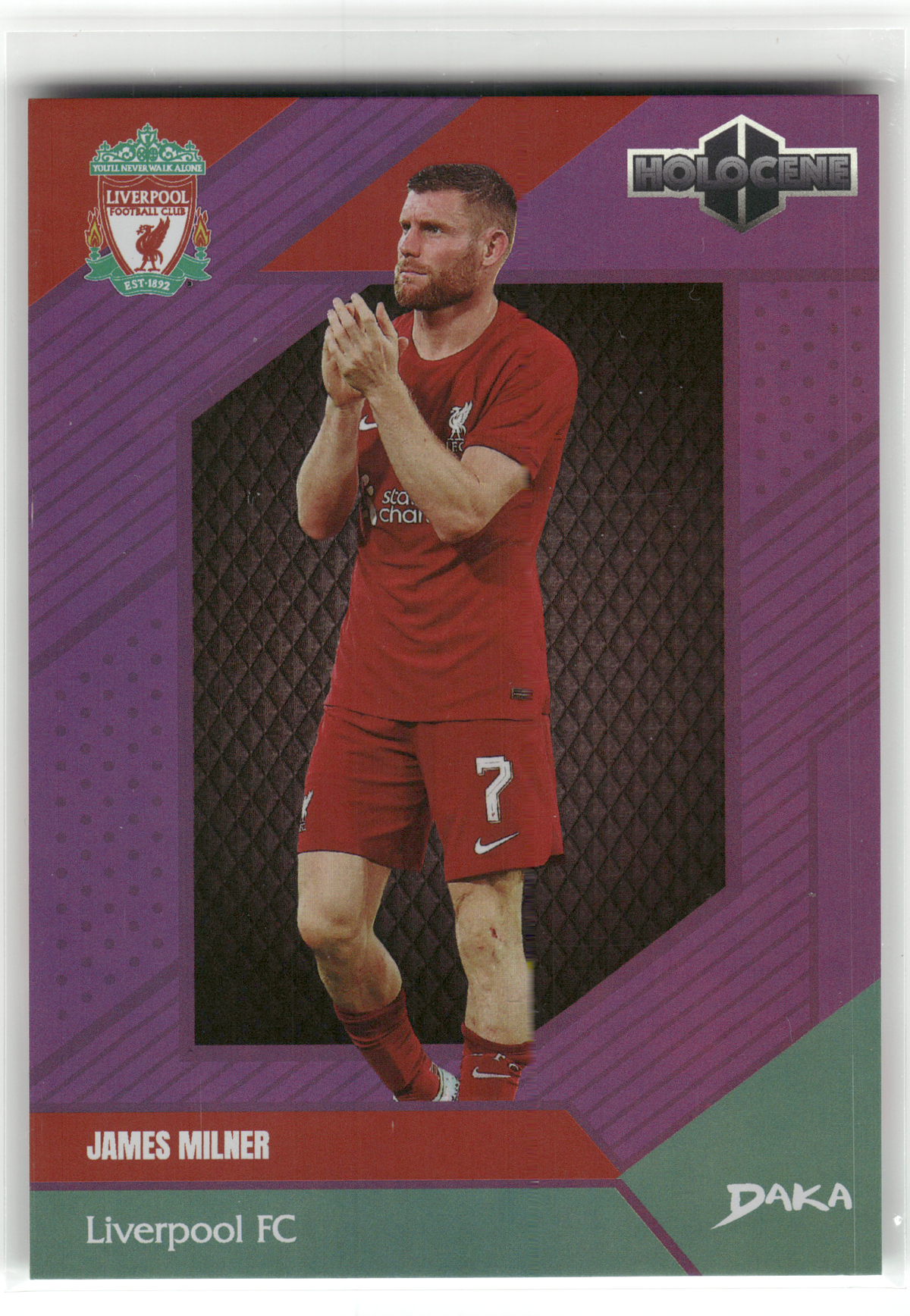 Fußball James Milner - 2023 DAKA Holocene Liverpool FC - Purple /99 - Liverpool FC #NO-13 Trading Card Original