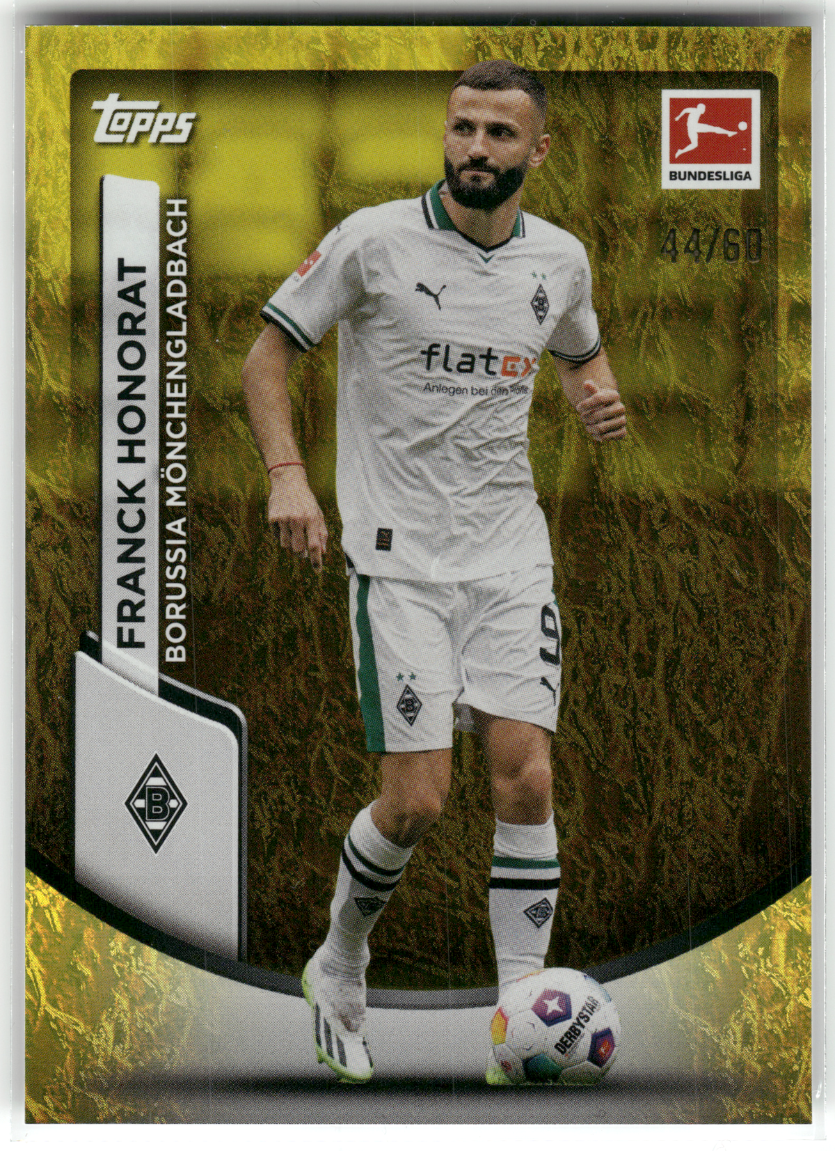 Fußball Franck Honorat - 2024-25 Topps Chrome Bundesliga - Yellow /60 - Borussia Mönchengladbach #79 Trading Card Original