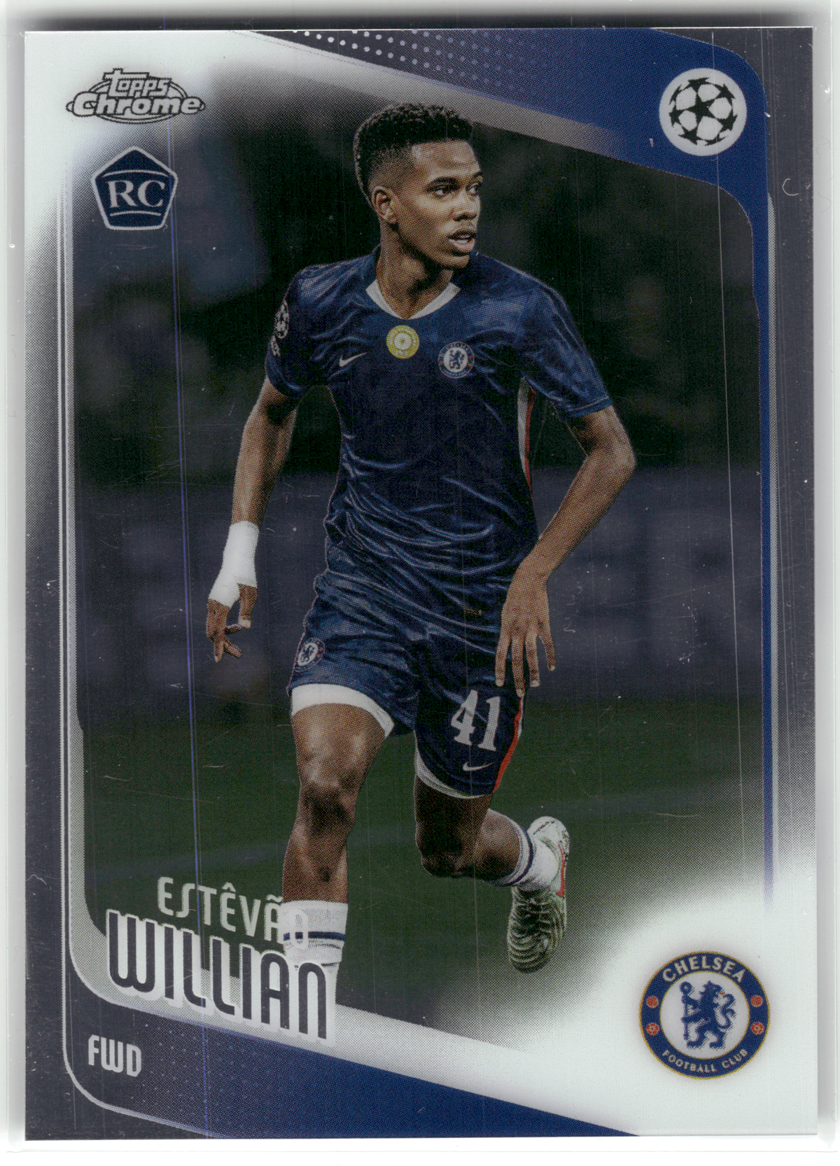 Fußball Estêvão Willian Rookie - 2025-26 Topps Chrome UEFA CL - Chelsea FC #66 Trading Card Original