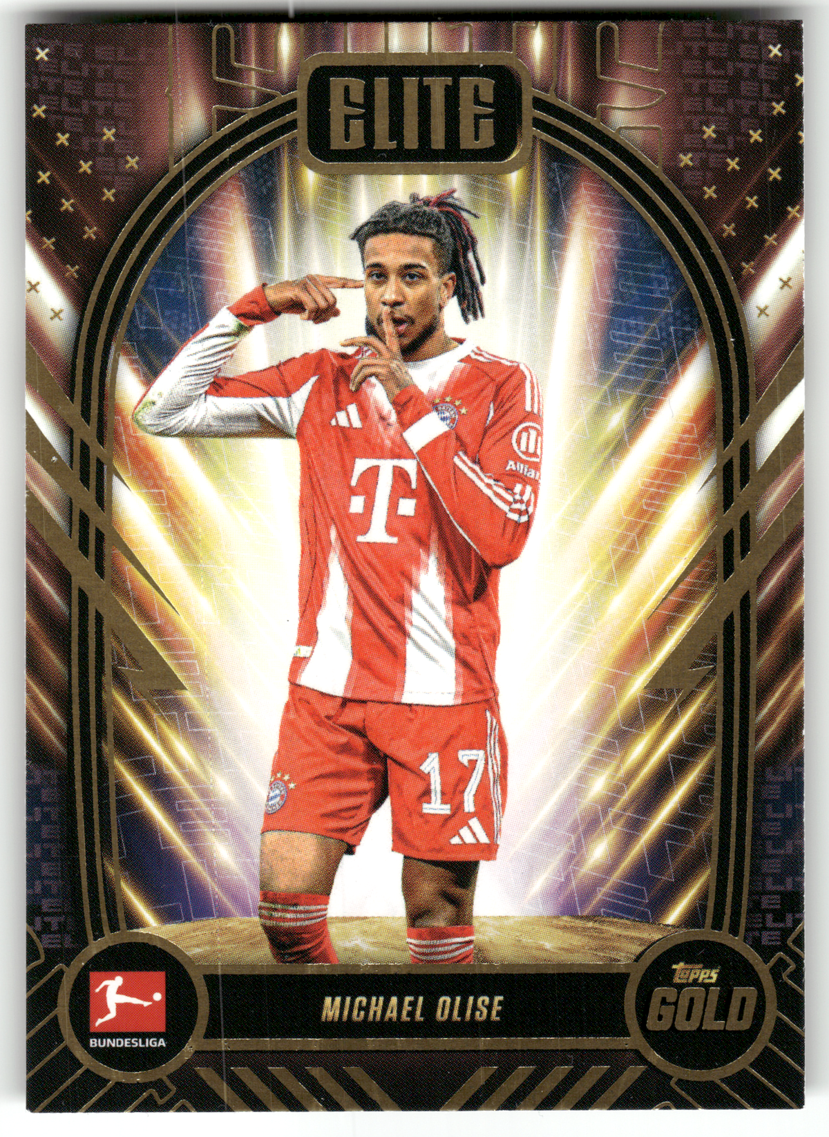 Fußball Michael Olise - 2025-26 Topps Gold Bundesliga Elite - FC Bayern München Trading Card Original