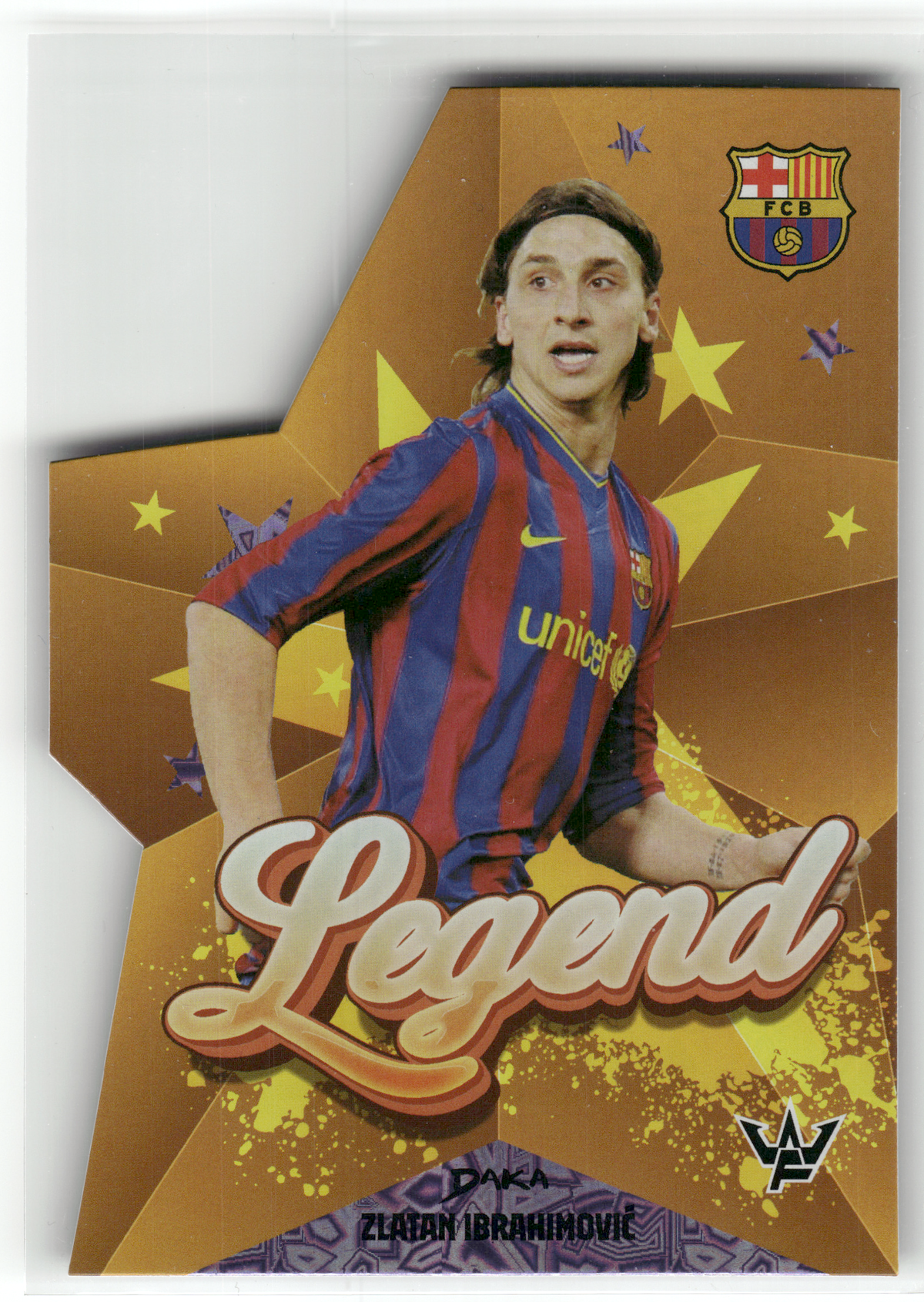 Fußball Zlatan Ibrahimović - 2026 DAKA FC Barcelona Legend - Die Cut Legend - FC Barcelona #EL-3 Trading Card Original