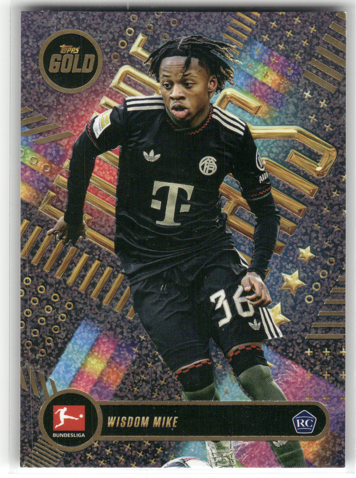 Fußball Wisdom Mike Rookie - 2025-26 Topps Gold Bundesliga - Rookie - FC Bayern München Trading Card Original