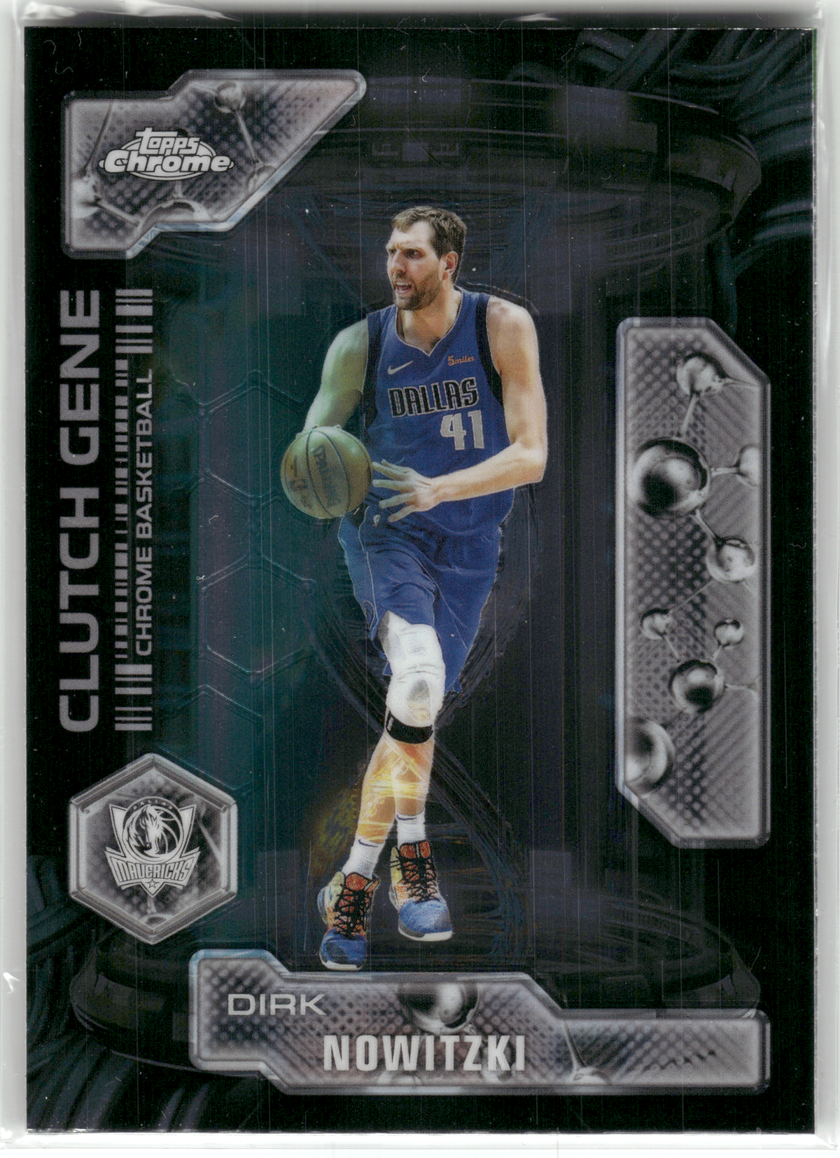 Basketball NBA Dirk Nowitzki - 2025 Topps Chrome Basketball - Clutch Gene - Dallas Mavericks #TT-13 Trading Card Original