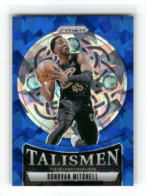 Basketball NBA Donovan Mitchell - 2024-25 Panini Prizm Basketball - Blue Cracked Ice Prizm /125 - Cleveland Cavaliers #3 Trading Card Original