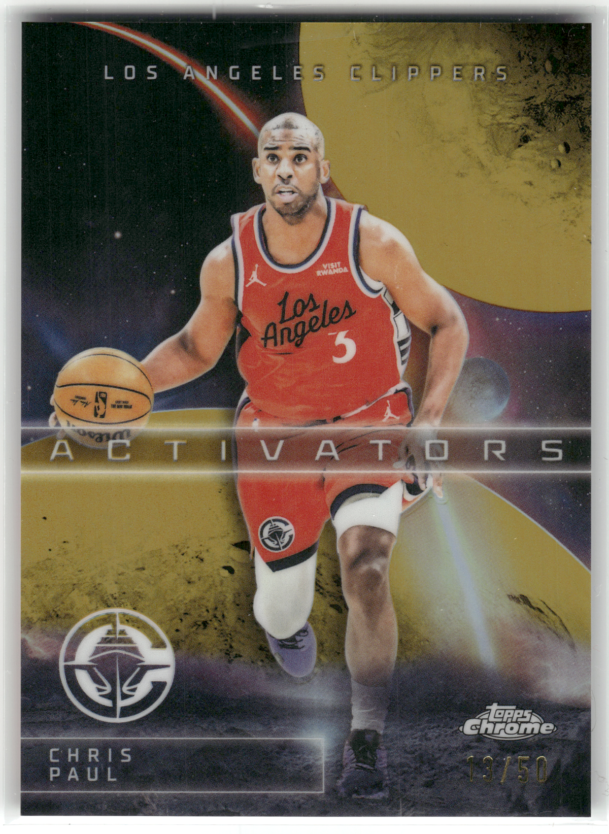 Basketball NBA Chris Paul - 2025-26 Topps Chrome Basketball - Activators Gold /50 - Los Angeles Clippers #AC-13 Trading Card Original