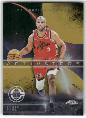 Basketball NBA Chris Paul - 2025-26 Topps Chrome Basketball - Activators Gold /50 - Los Angeles Clippers #AC-13 Trading Card Original
