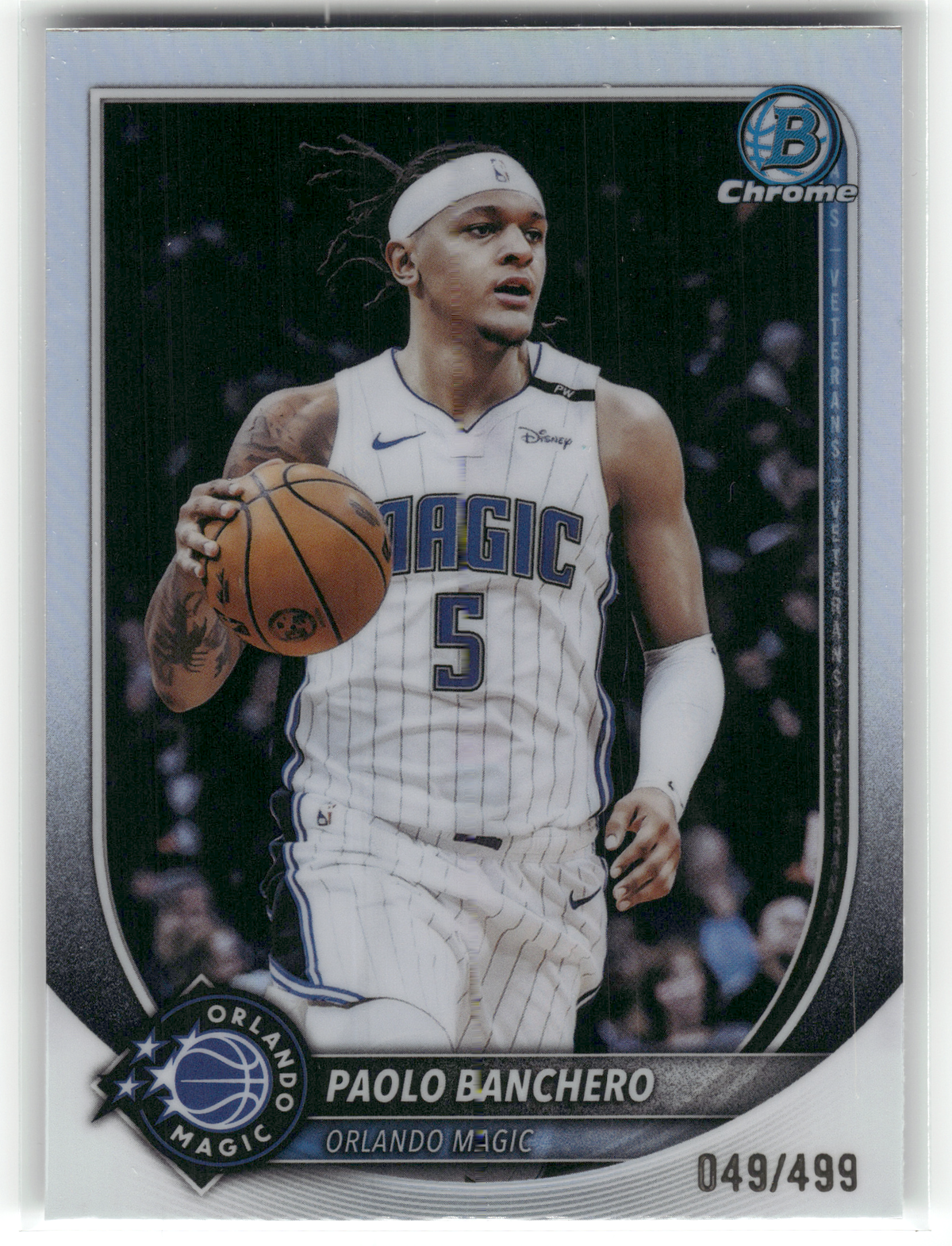 Basketball NBA Paolo Banchero - 2024-25 Bowman Chrome - Refractor /499 - Orlando Magic #BCV-94 Trading Card Original
