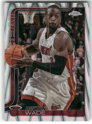Basketball NBA Dwyane Wade - 2024-25 Topps Chrome NBA - Raywave Refractor - Miami Heat #241 Trading Card Original