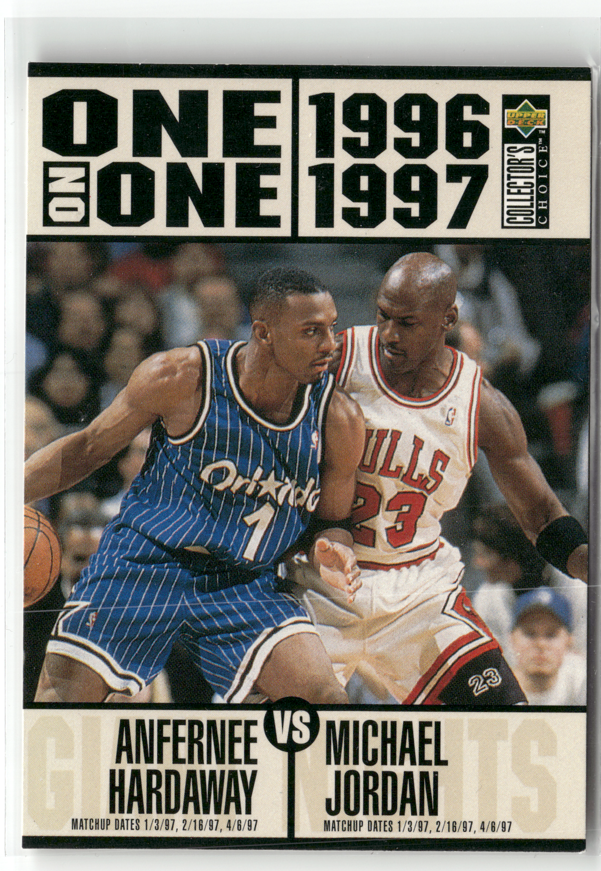 Basketball NBA Anfernee Hardaway - 1996-97 Upper Deck Collector's Choice - Orlando Magic / Chicago Bulls #356 Trading Card Original