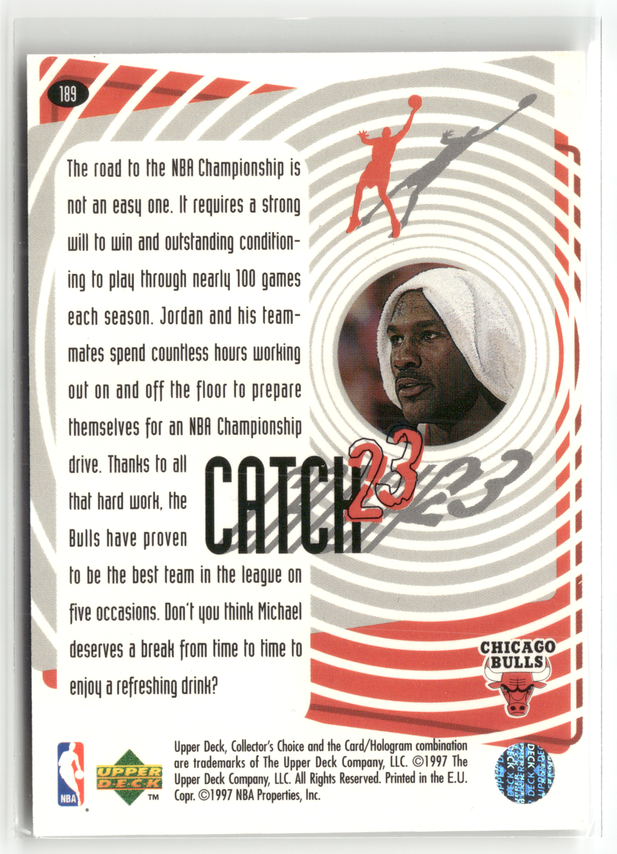 Basketball NBA Chicago Bulls - 1997-98 Upper Deck Collector's Choice #189 Trading Card Original