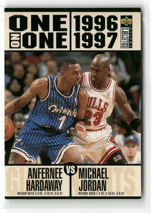 Basketball NBA Anfernee Hardaway - 1996-97 Upper Deck Collector's Choice One on One - Orlando Magic / Chicago Bulls #356 Trading Card Original