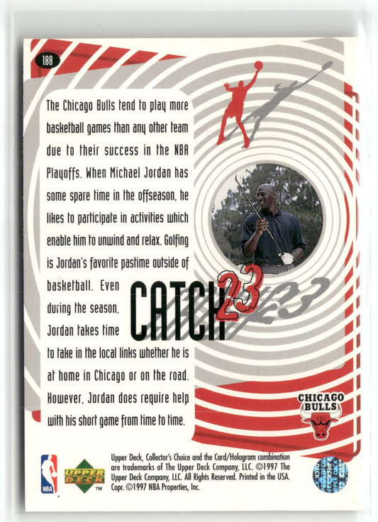 Basketball NBA Michael Jordan - 1997-98 Upper Deck Collector's Choice - Chicago Bulls #188 Trading Card Original
