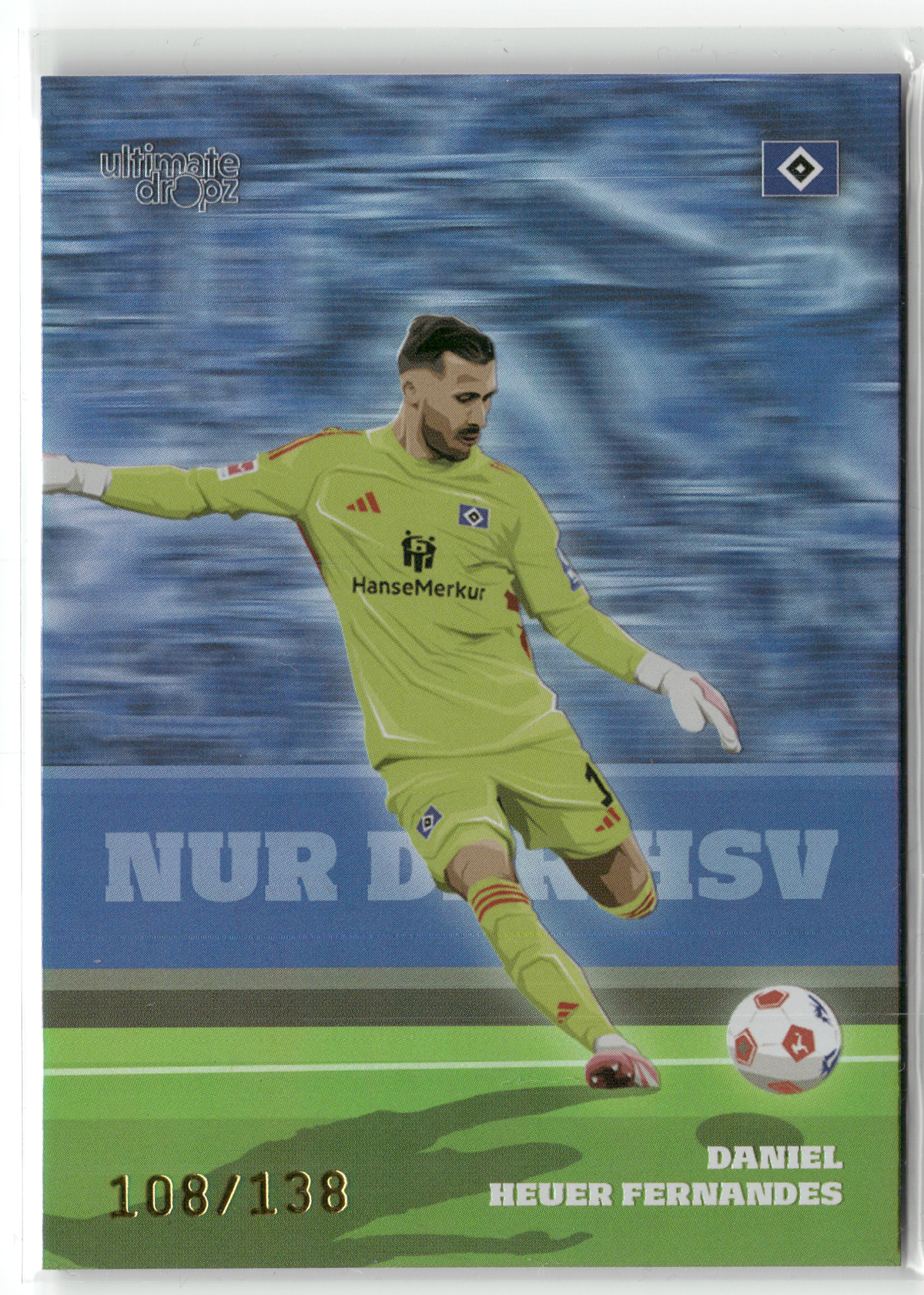 Fußball Daniel Heuer Fernandes - 2025 Ultimate Dropz HSV - /138 - Hamburger SV Trading Card Original