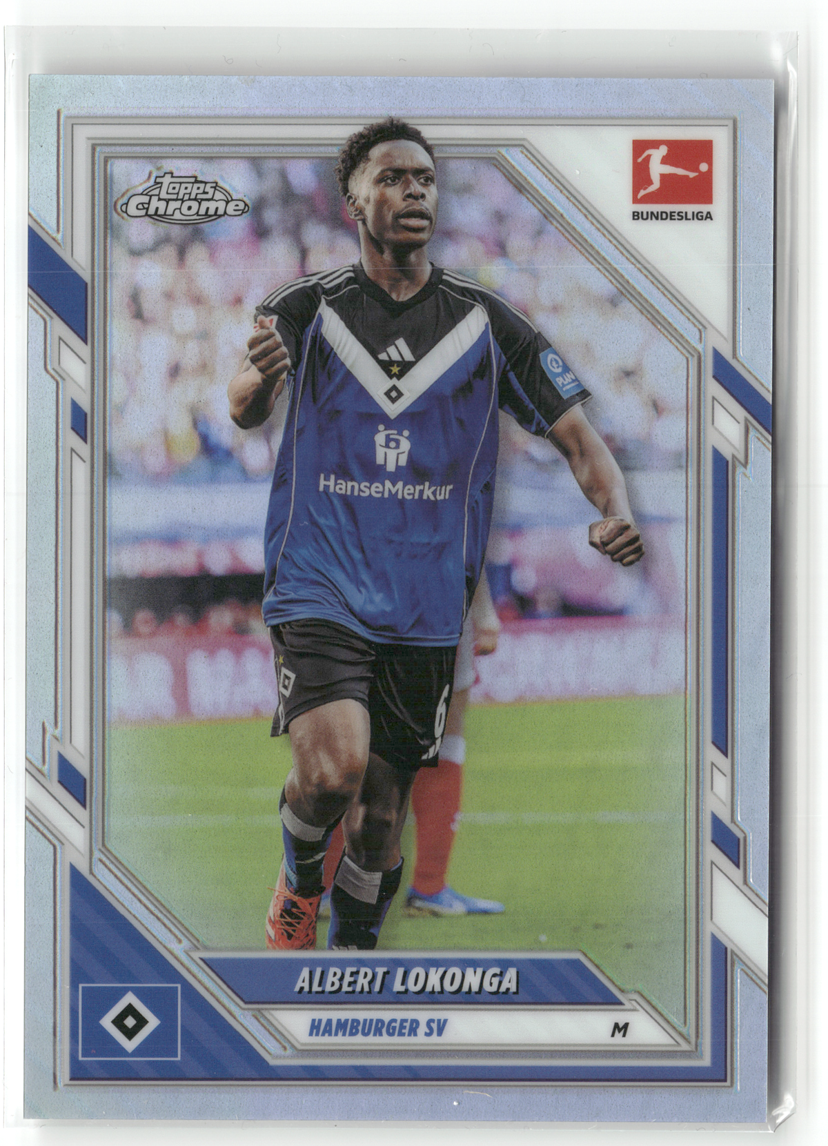 Fußball Albert Lokonga - 2025-26 Topps Chrome Bundesliga - Refractor - Hamburger SV #37 Trading Card Original