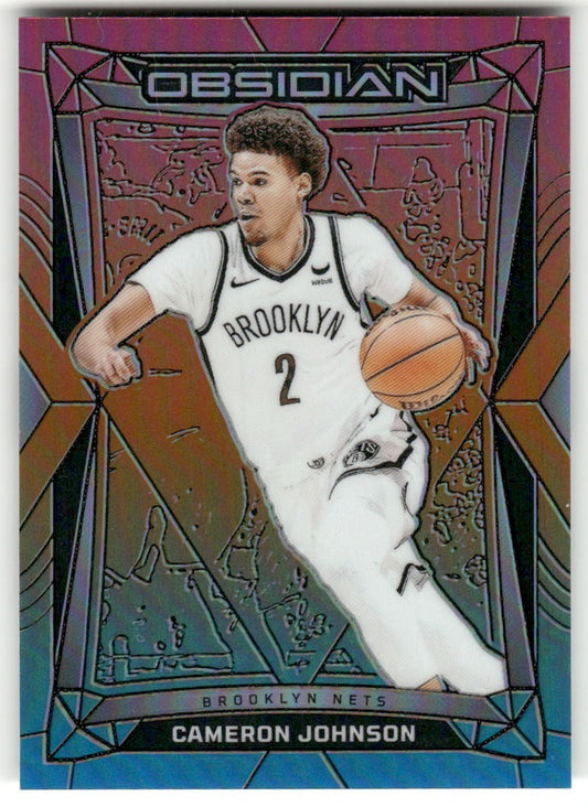 Cameron Johnson 2023-24 Panini Obsidian Electric Etch Neon Flood #65