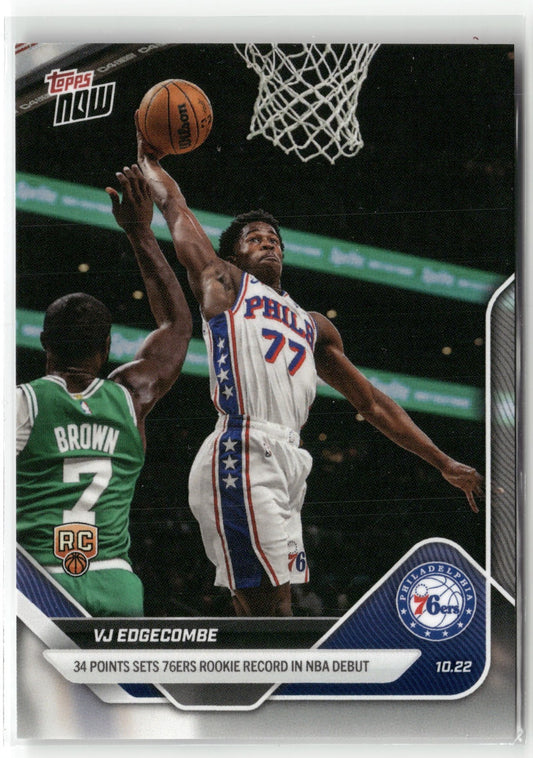 VJ Edgecombe 2025-26 Topps Now RC Rookie #11 76ers /17,761