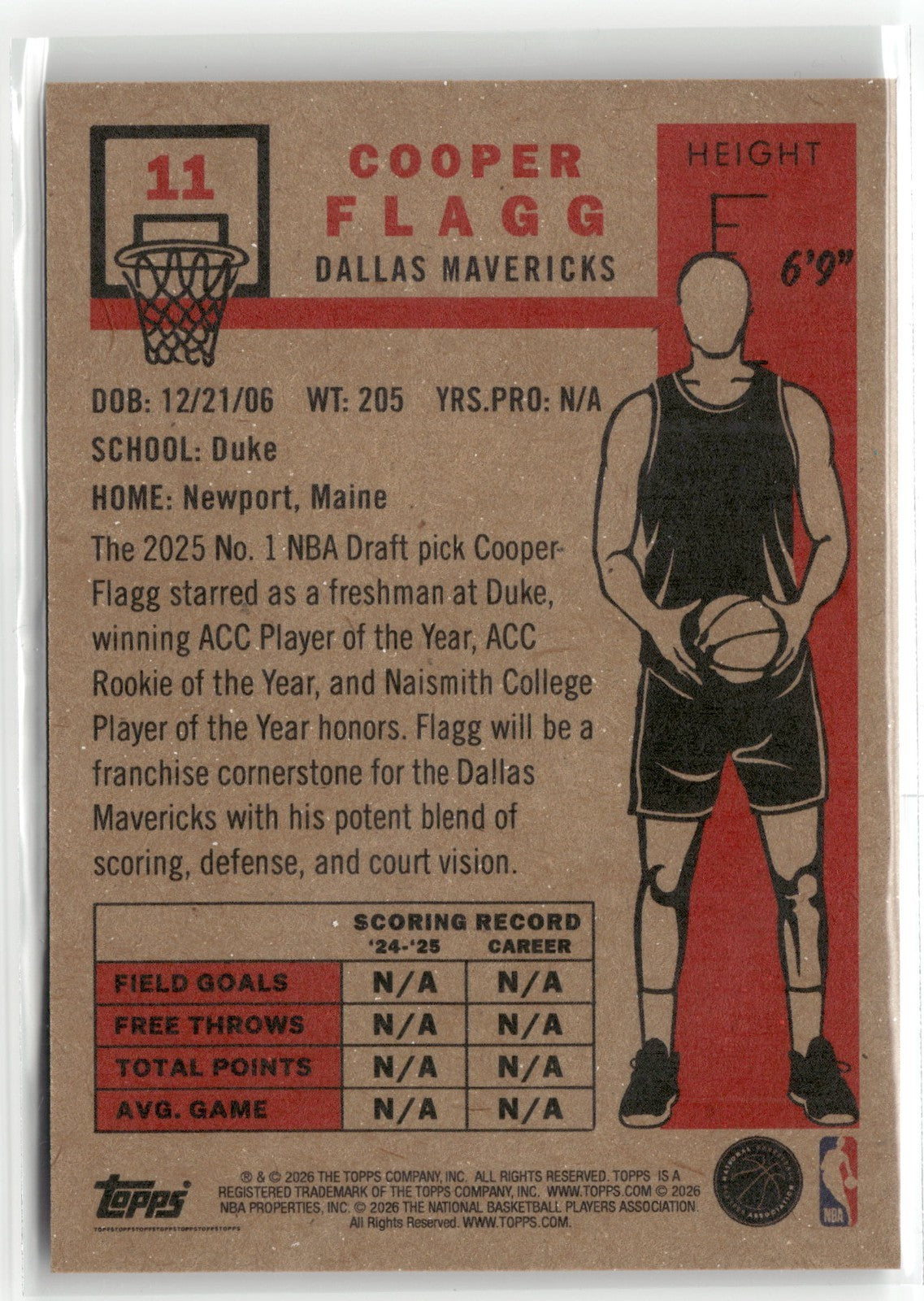Cooper Flagg 2025-26 Topps Living Set #11 Dallas Mavericks Rookie