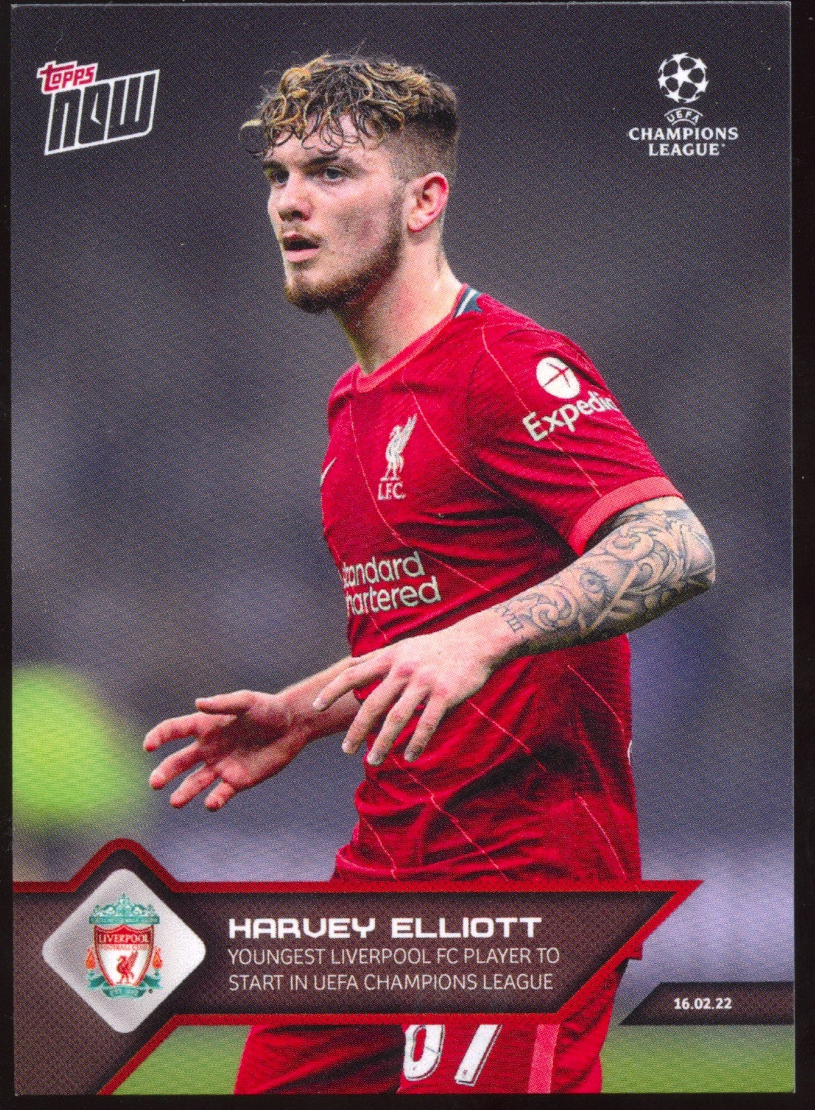 2021-22 Topps Now UCL Harvey Elliott #112 FC Liverpool