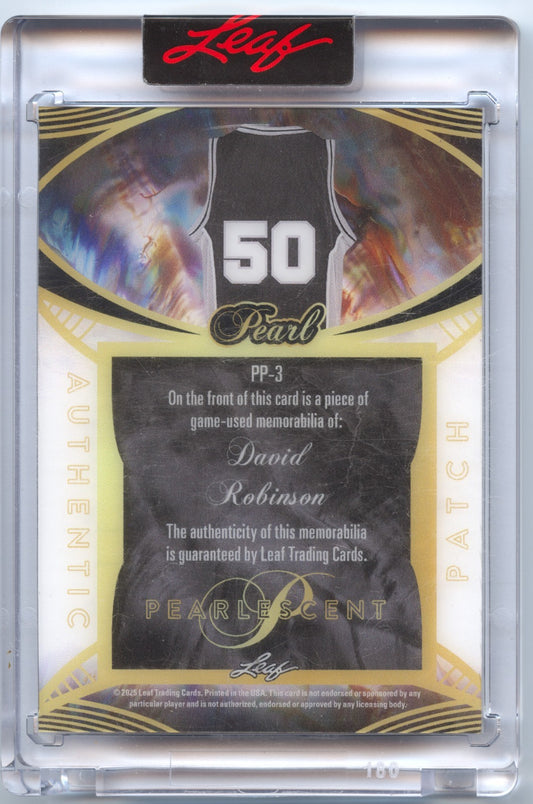 2025 Leaf Pearl Multisport BRONZE David Robinson Pearlescent Patch Card /5