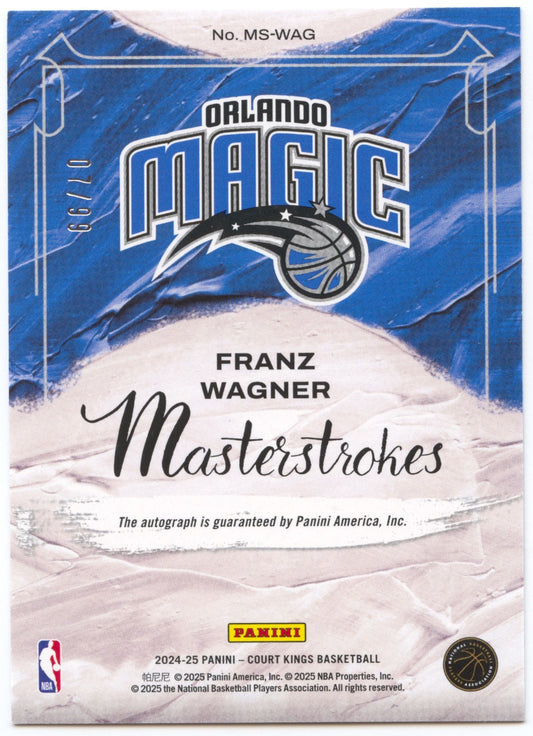 Franz Wagner 2024-25 Panini Court Kings Master Strokes  Auto /99 Autograph