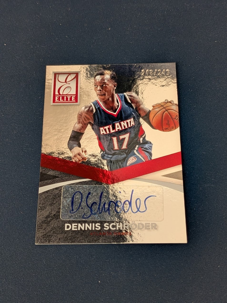 Dennis Schroder 2014-15 Panini Donruss Elite Hawks Silver #/249 Auto