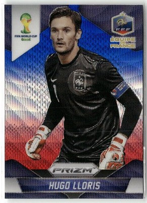 Fußball Hugo Lloris 2014 Panini Prizm World Cup #75 Blue & Red Wave Prizm France Trading Card Original