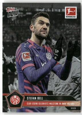 Fußball Stefan Bell 2025-26 Topps Now Bundesliga #112 Black /10 05 Trading Card Original