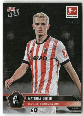 2025-26 Topps Now Bundesliga Matthias Ginter Black /10 #118 Freiburg