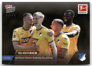 Fußball TSG Hoffenheim 2024 Topps Now Bundesliga #190 Black /10 Trading Card Original