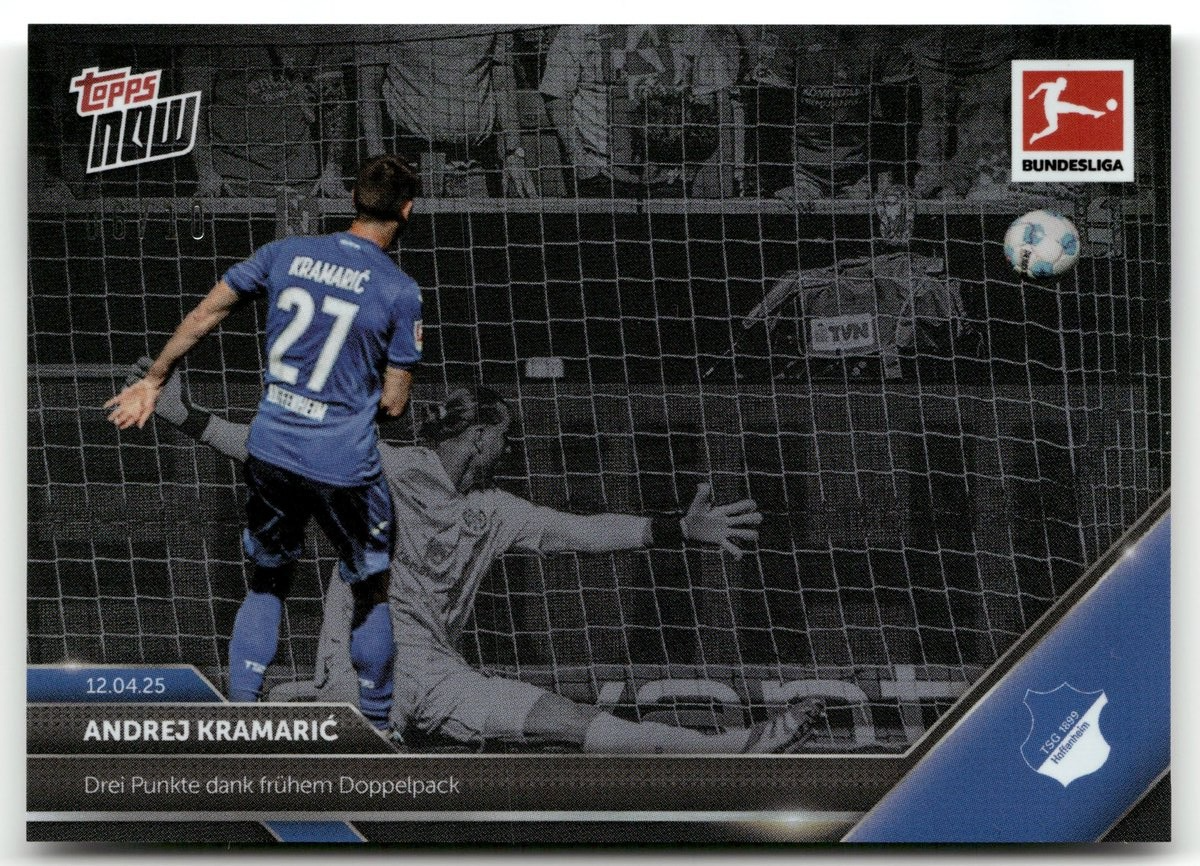 Fußball Andrej Kramarić Topps Now Bundesliga 2025 #164 Black /10 TSG 1899 Hoffenheim Trading Card Original