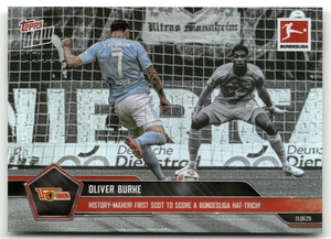Fußball Oliver Burke Topps Now Bundesliga 2025 #025 Black /10 1. FC Union Berlin Trading Card Original