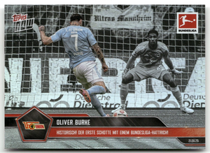 Fußball Oliver Burke Topps Now Bundesliga 2025 #D25 Black /10 1. FC Union Berlin Trading Card Original
